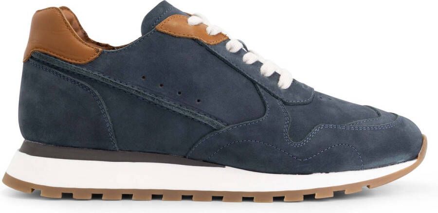 DEN BROECK DenBroeck William St. Leren herensneakers Veterschoenen mannen Navy Blauw leer