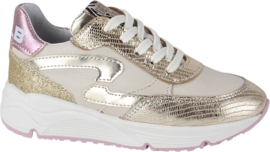 Develab 41044 Sneakers Leren Sneaker Meisjes Goud