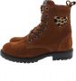 Develab 42254 Cognac Suede Veter boots - Thumbnail 1