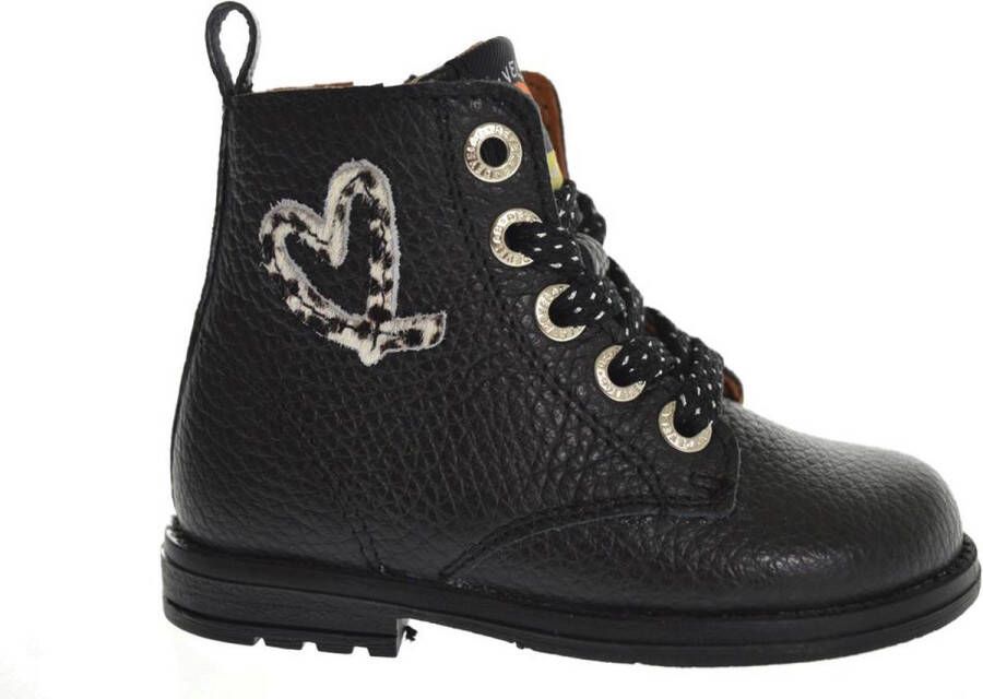 Develab 42794 Veterboots Laarzen Met Veters Meisjes Kids Zwart