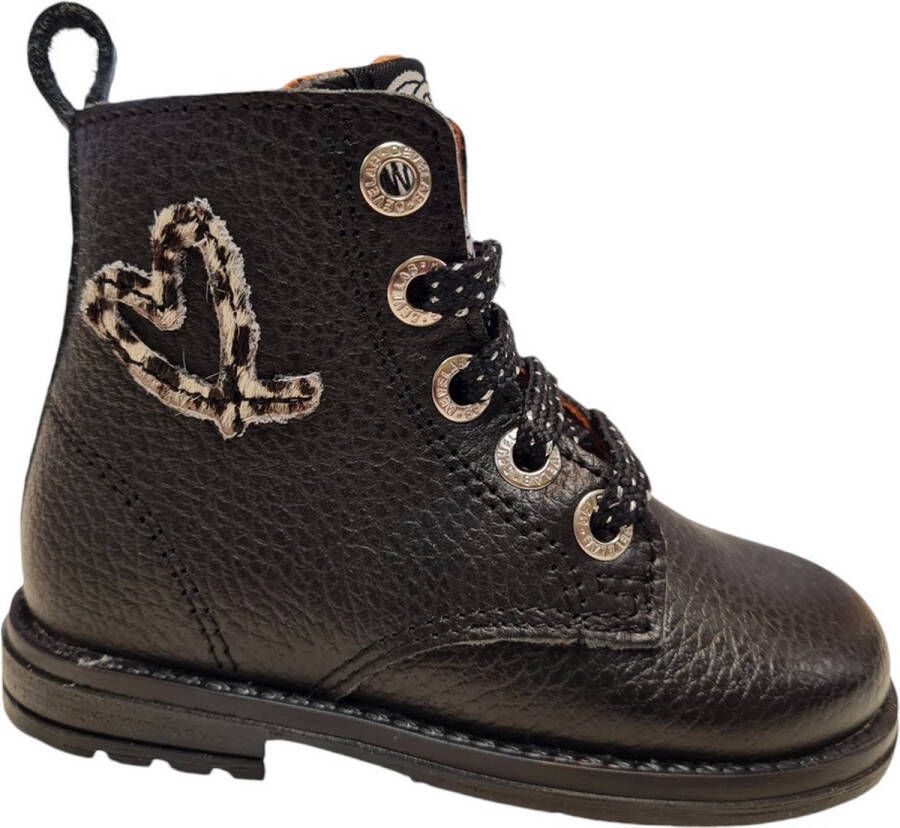 Develab 42936 922 Meisjes Veterboots Zwart