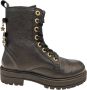 Develab Meisjes Zwarte Leren Veterboots Black Dames - Thumbnail 2