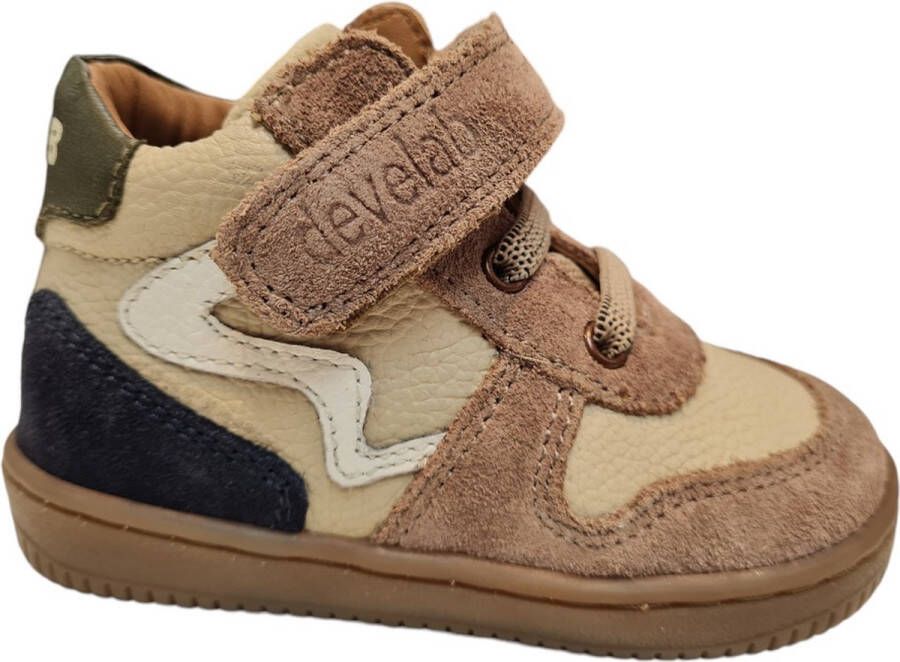 Develab 44343 Sneakers Leren Sneaker Unisex Taupe