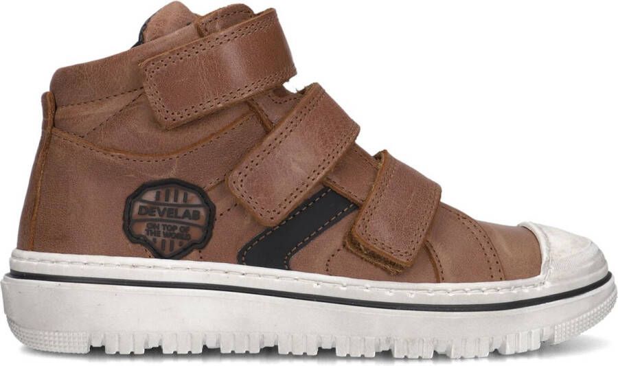 Develab 45199 Sneakers Leren Sneaker Jongens Cognac