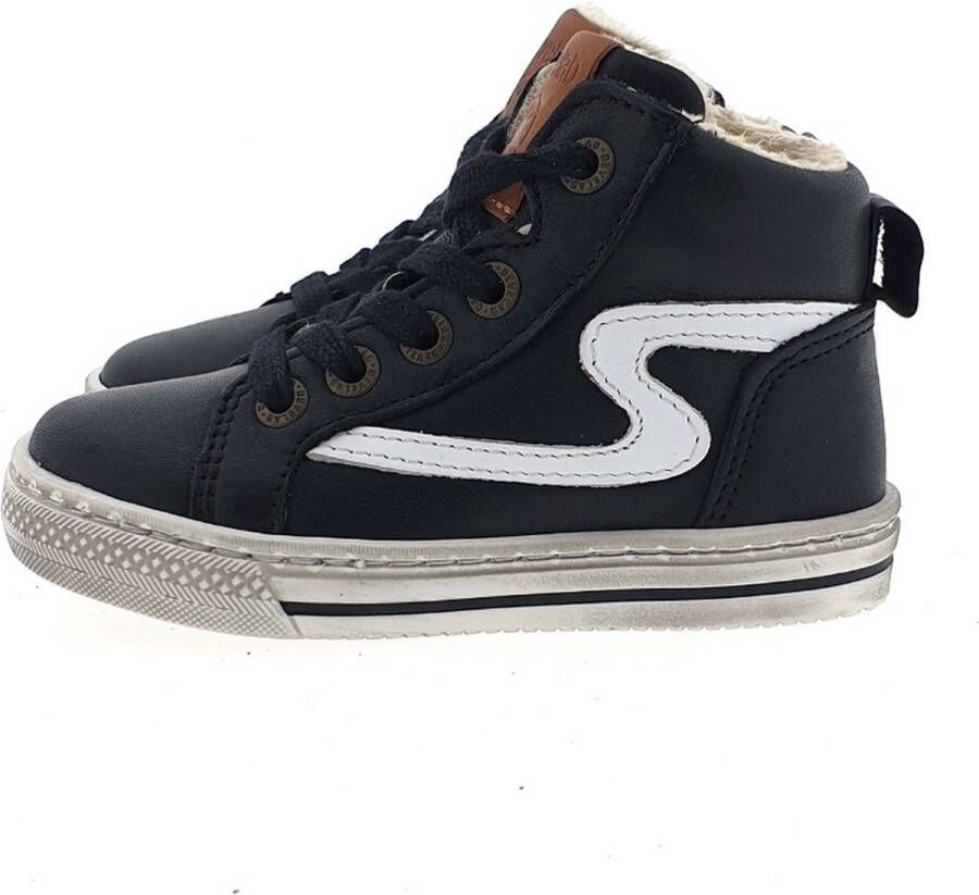 Develab 45667 Hoge sneakers Leren Sneaker Jongens Zwart