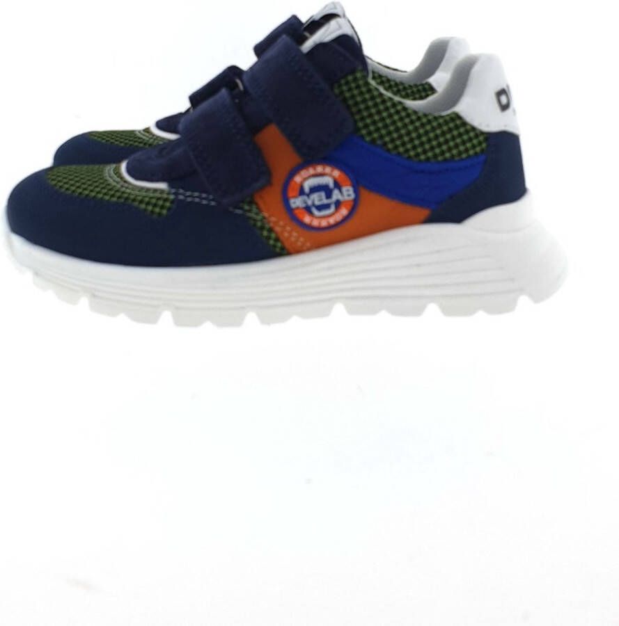 Develab 45799 klittenband sneaker blauw combi