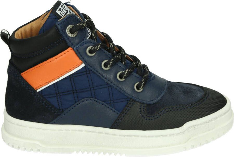 Develab leren sneakers donkerblauw Jongens Leer Meerkleurig 26 - Foto 2