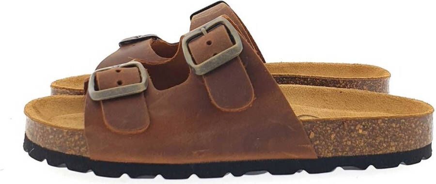 Develab Stoere jongens slipper Cognac