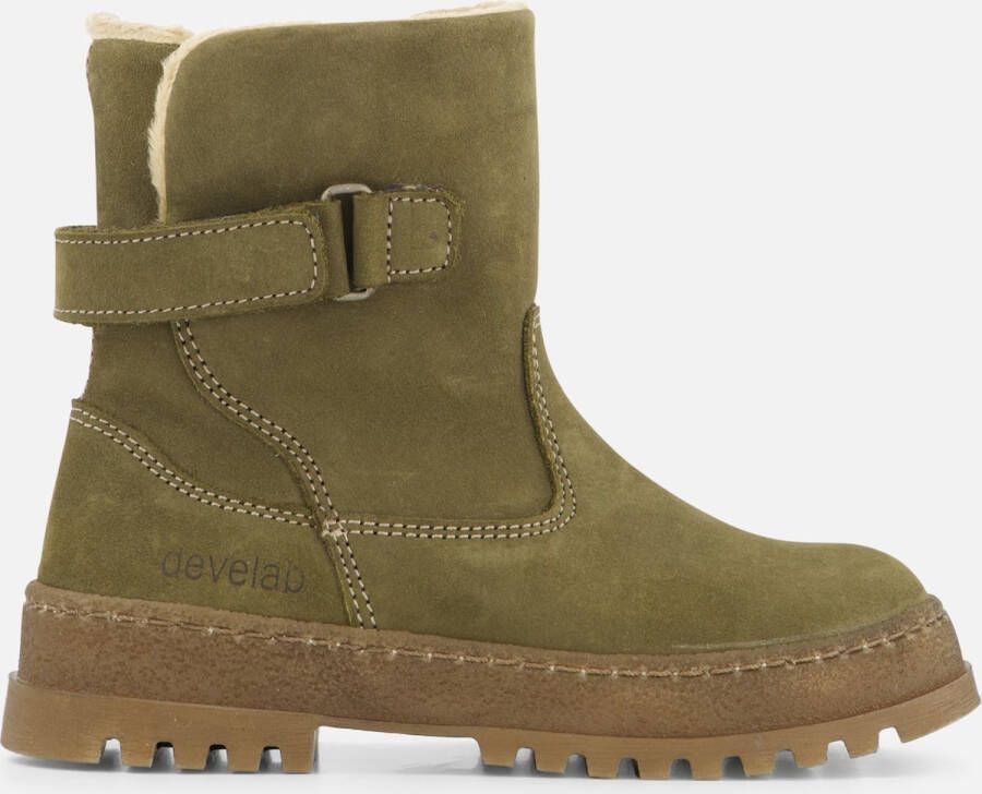 Develab Enkellaarsjes groen Nubuck Heren