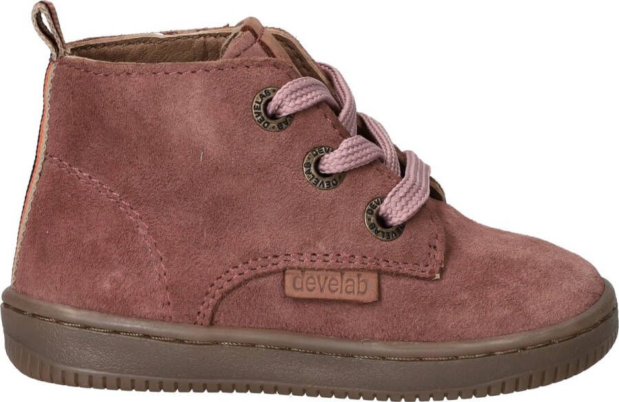 Develab 44337 473 Old Pink Suede Veterschoenen