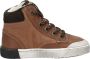 Bruin Tinten 46163 Hoge sneakers Leren Sneaker Jongens Cognac - Thumbnail 2