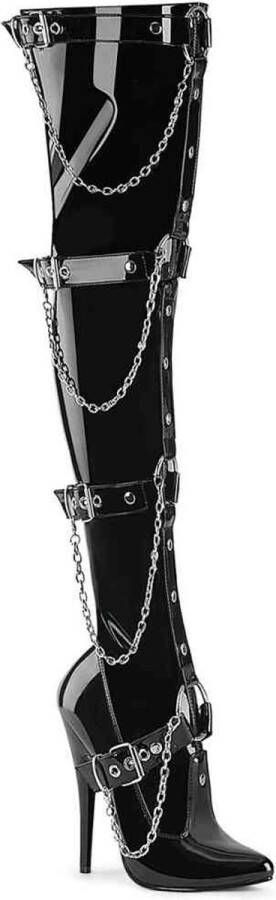 Devious DOMINA-3027 Overknee Laarzen 36 Shoes Zwart