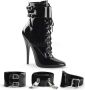 Devious Enkellaars 47 Shoes DOMINA 1023 Paaldans schoenen Zwart - Thumbnail 2