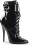 Devious Enkellaars 47 Shoes DOMINA 1023 Paaldans schoenen Zwart - Thumbnail 1