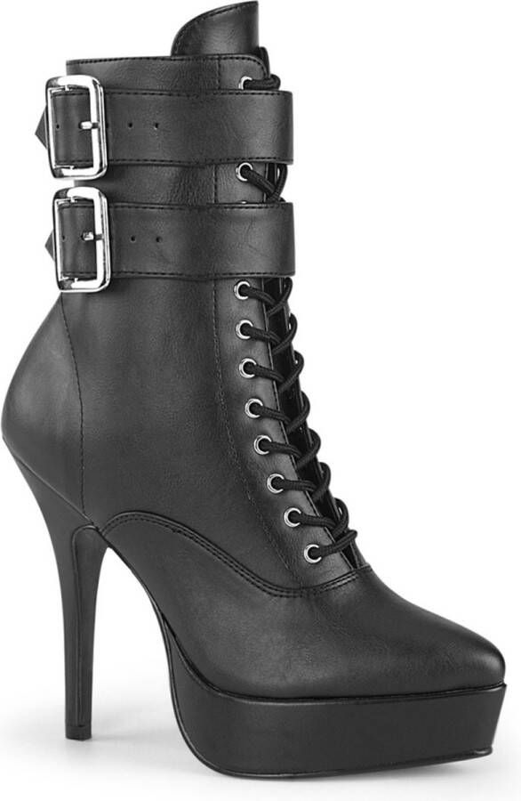 Devious INDULGE-1026 Enkellaars 42 Shoes Zwart