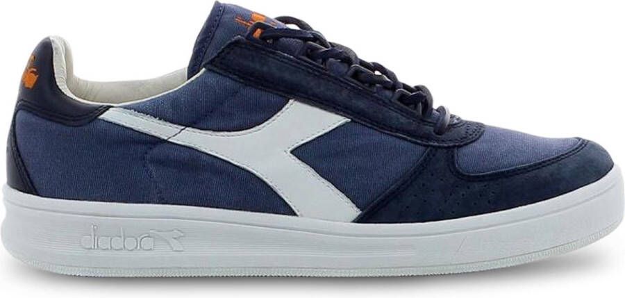 Diadora Blauwe Contrasterende Veters Luxe Sneakers Blue Dames