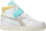 Diadora Mi Basket Mid Icona Wn Hoge sneakers Leren Sneaker Dames Wit - Thumbnail 4