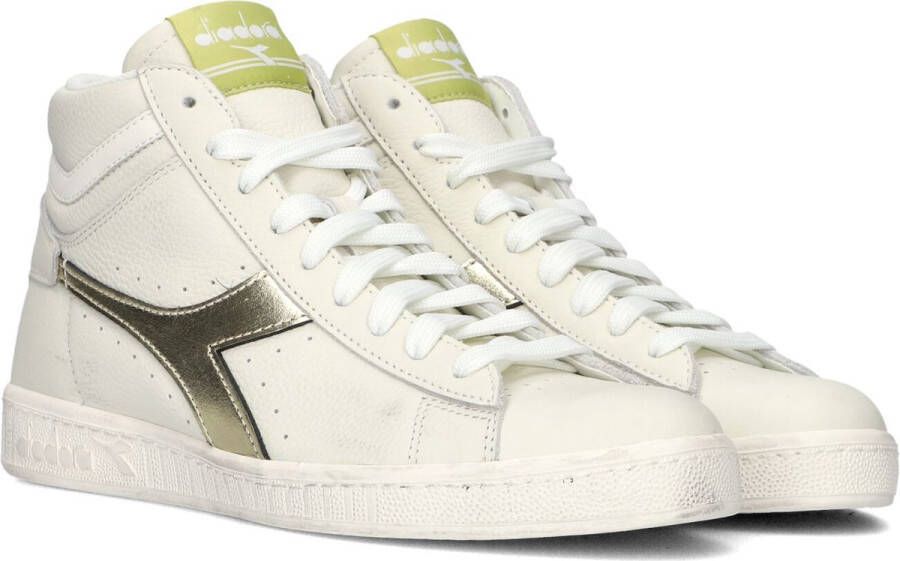 Diadora Game L High Waxed Metal Wn Sneakers Leren Sneaker Dames Wit