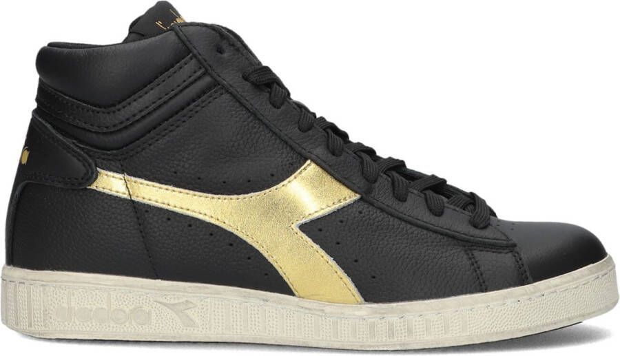 Diadora Game L High Waxed Wn Sneakers Leren Sneaker Dames Zwart