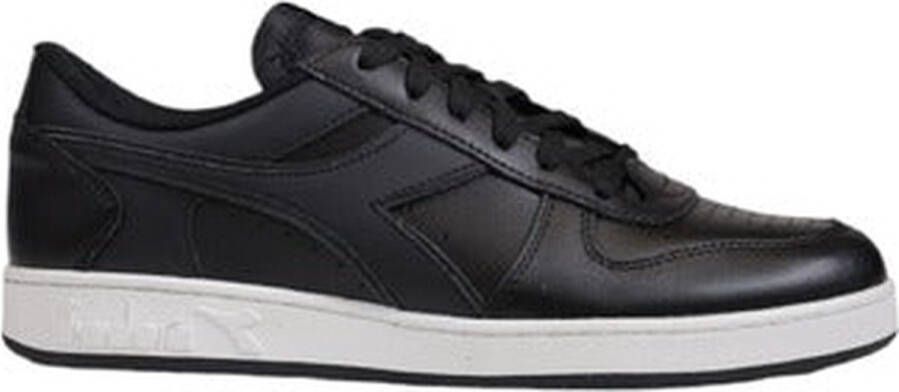 Diadora Zwarte Leren Sneaker Herfst Winter Collectie Black Heren