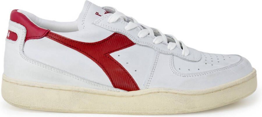 Diadora Heritage mi basket row cut sneakers heren wit c7114 white-garnet leer 42 5 (8+)