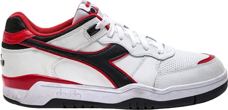 Diadora Leren sneaker met 3 5 cm hak White Heren