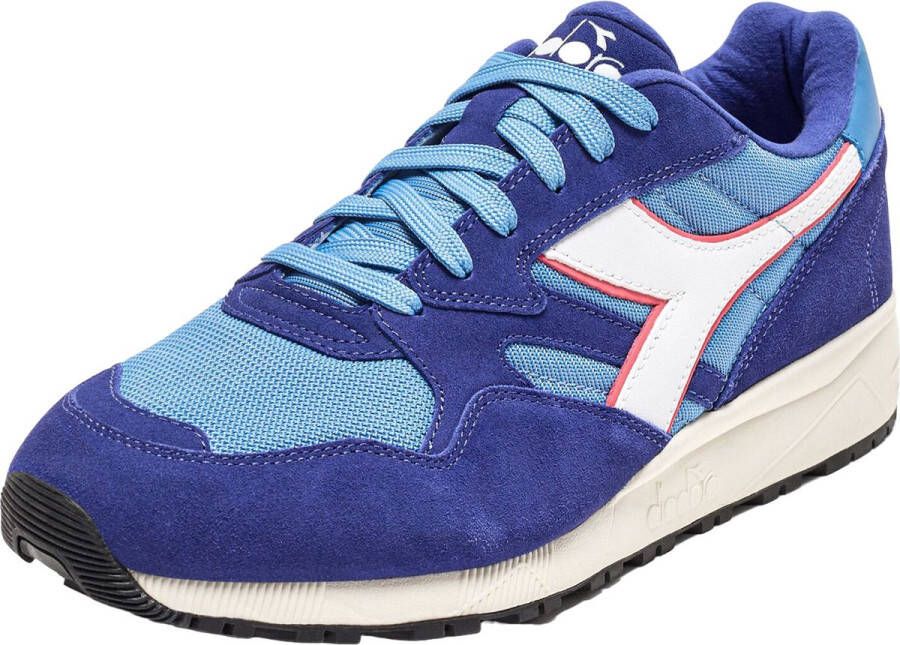 Diadora Blauwe Leren Sportieve Sneakers met Rubberen Zool Multicolor Dames