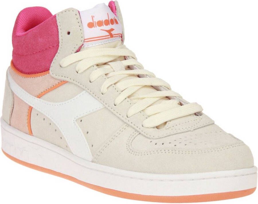 Diadora Magic Basket Demi Suede Beige-Roze Sneaker