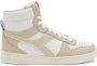 Retro Sneaker Magic Basket Mid Woman Hoge sneakers Leren Sneaker Dames Wit - Thumbnail 2