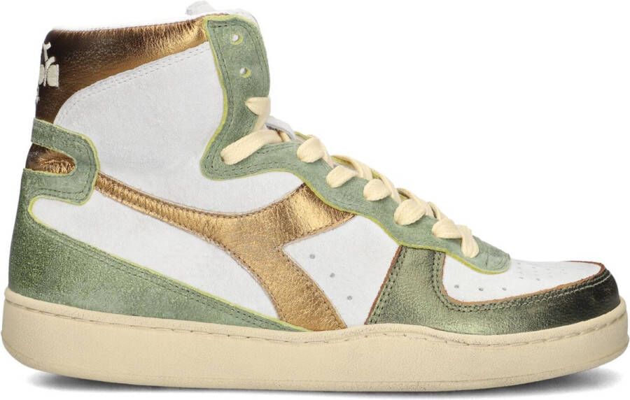 DIADORA Hoge Sneakers Dames Met Mid Basket Sneaker Maat: 36 Materiaal: Leer Kleur: Groen - Foto 1