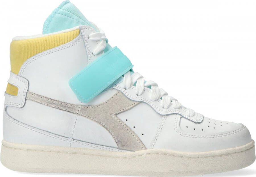 Diadora Mi Basket Mid Icona Wn Hoge sneakers Leren Sneaker Dames Wit