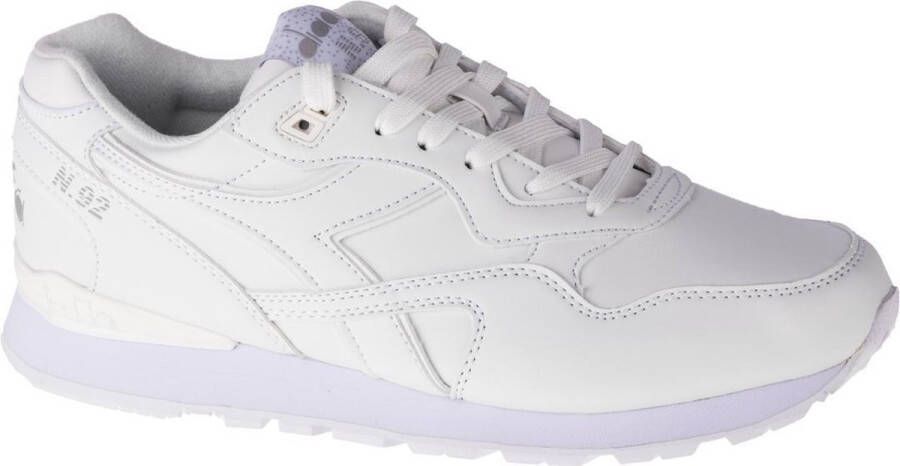 Diadora Witte Veterschoenen van Imitatieleer White Heren