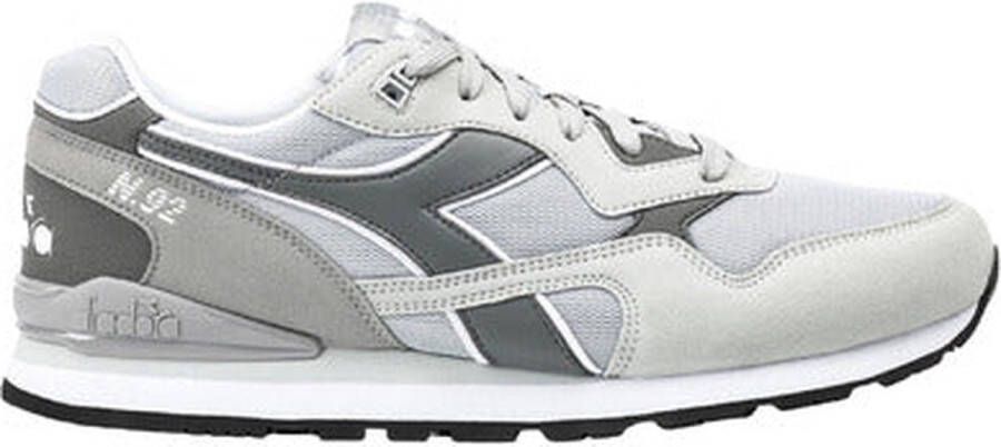 Diadora Grijze Sportieve Rubberen Zool Heren Sneakers Gray Heren