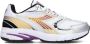 Diadora Paarse Print Sportieve Sneakers Leren Voering Multicolor Heren - Thumbnail 1