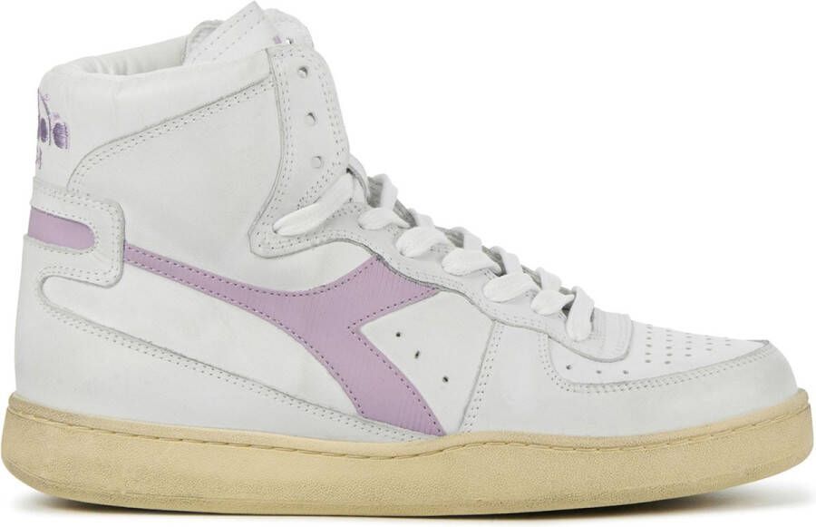 DIADORA Hoge Sneakers Dames Mi Basket Used Maat: 37 Materiaal: Leer Kleur: Lila