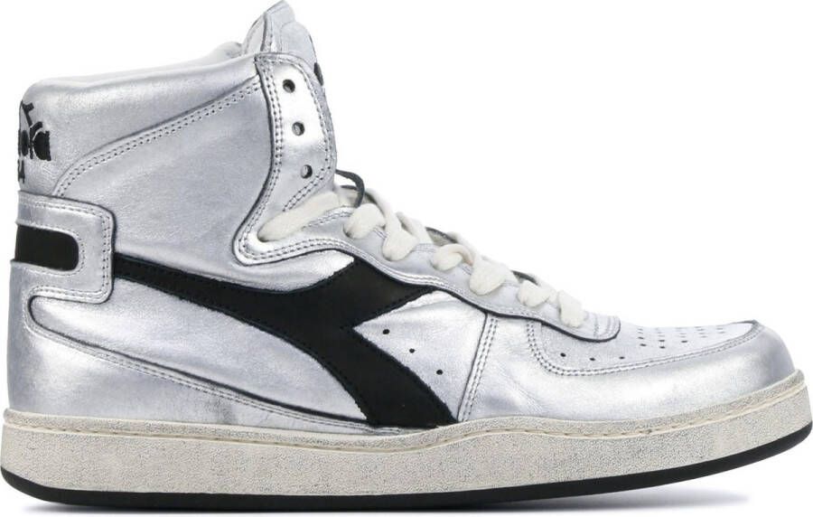 DIADORA Hoge Sneakers Dames Mi Basket Used Z Maat: 36 Materiaal: Leer Kleur: Zilver