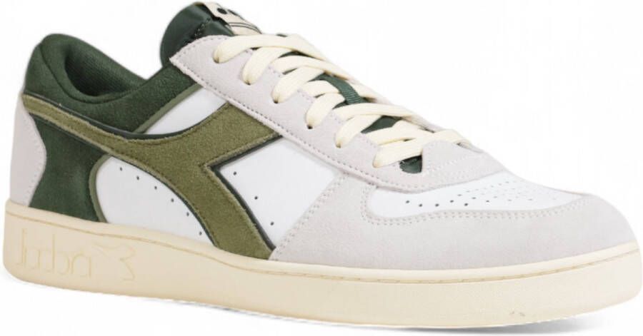 Diadora Sportieve Sneakers Van Groen Leer En Stof