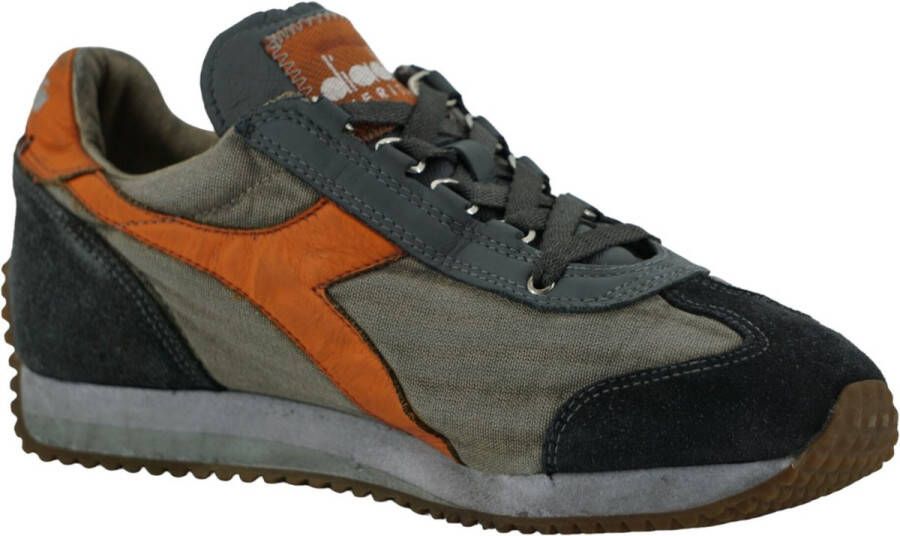 Diadora Beige Stone Washed Leren Sneakers Multicolor Dames