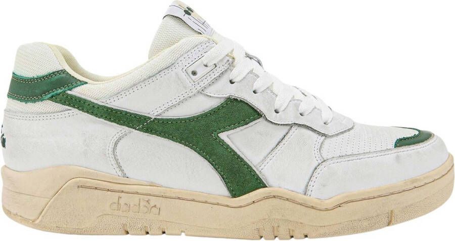 DIADORA Lage Sneakers Heren Led Combi Sneaker Maat: 46 Materiaal: Leer Kleur: Groen