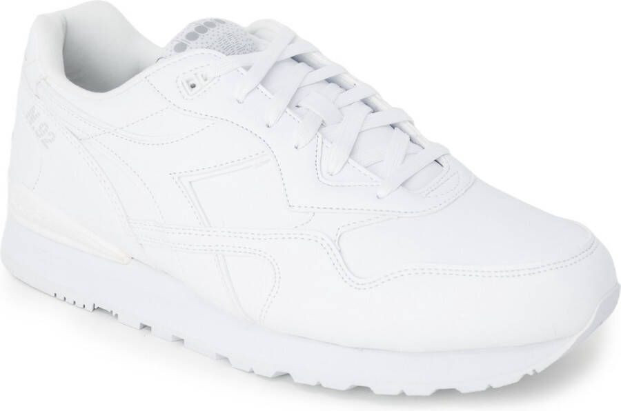 Diadora Witte Veterschoenen van Imitatieleer White Heren