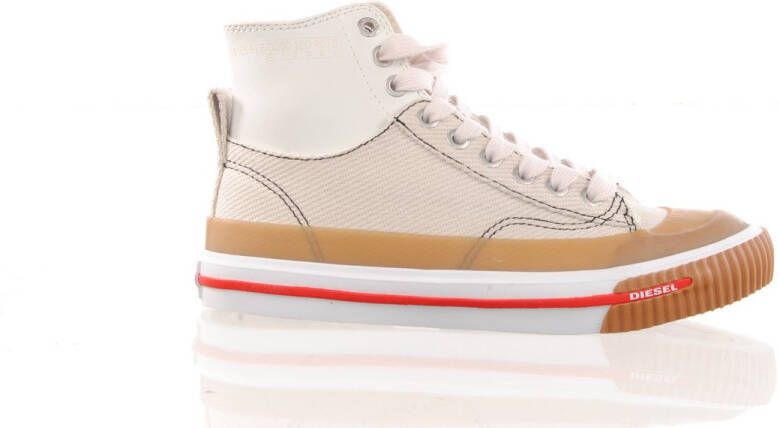 Diesel athos mid damessneaker beige