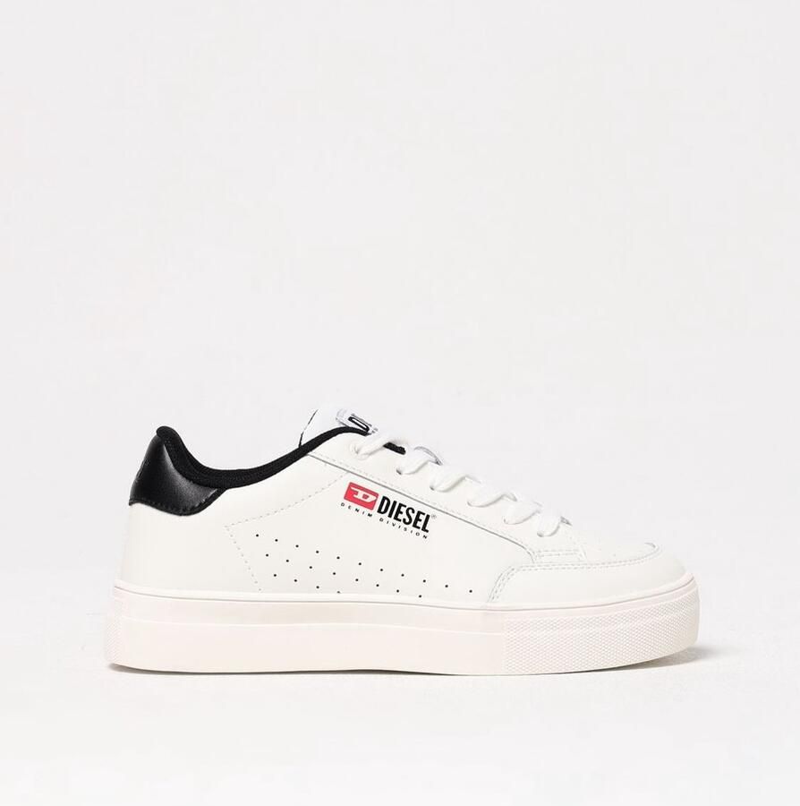 Diesel SKBLOWSNEAKER Casual Leather Sneaker Kids White