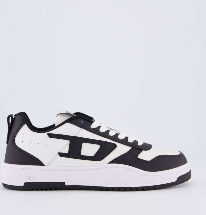 Diesel Zwart Wit Lage Trainers Mannen Black Heren