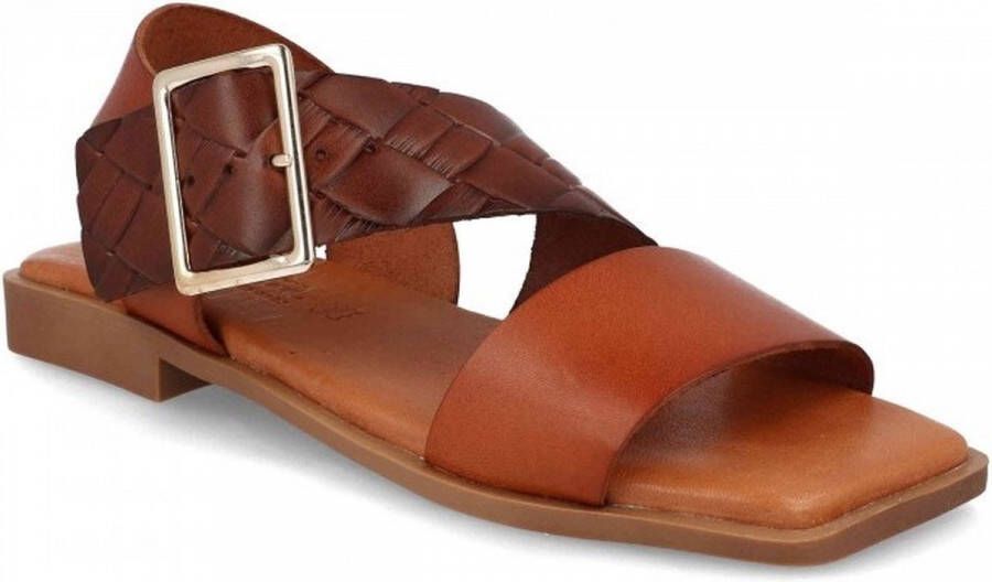 digo Leren platte sandalen voor dames