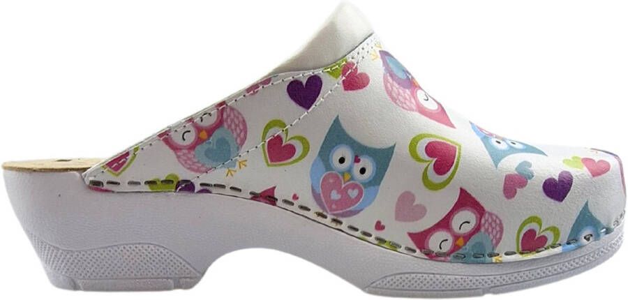 DINA Medische klompen werkklompen PU clogs Happy Owls