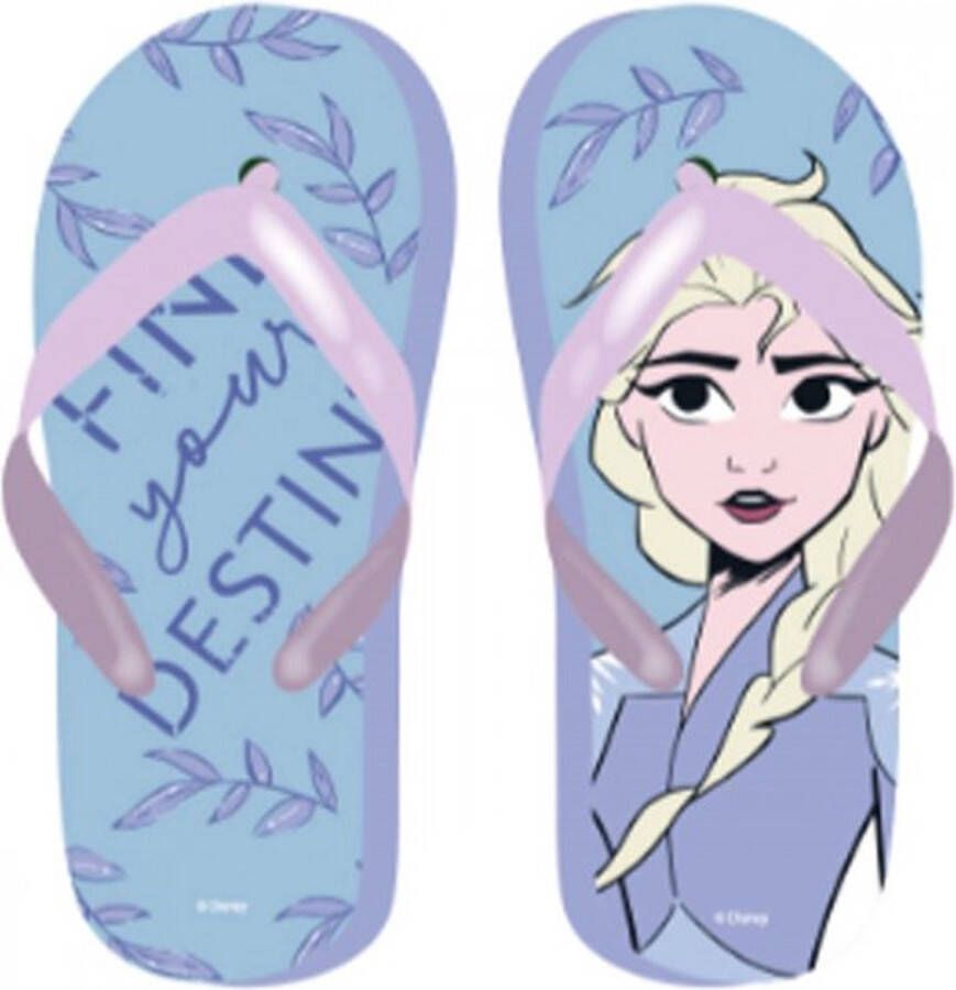 Disney Frozen teenslippers slippers flipflop roze lila Elsa