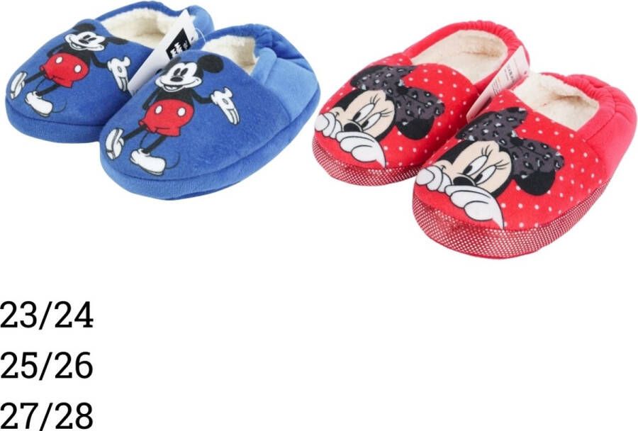 Disney Mickey Minnie Mouse 2-pack Pantoffels Sloffen Kinderen (1 paar Minnie 1 paar Mickey) Leeftijd