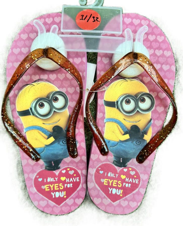 Disney Minions Slippers Kids Oops Rood