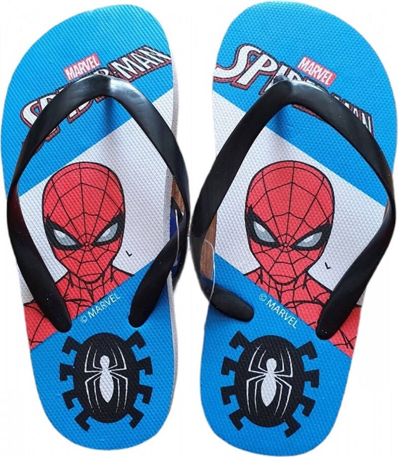 Disney Spider Marvel Teenslippers Marvel Spider flipflop zwart