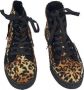 Schoenen half hoog panterprint met voering INGE Zwart Bruin - Thumbnail 5